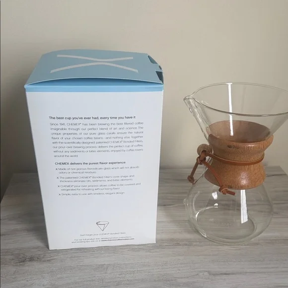 Chemex glass pour over coffee maker - Picture 2 of 2